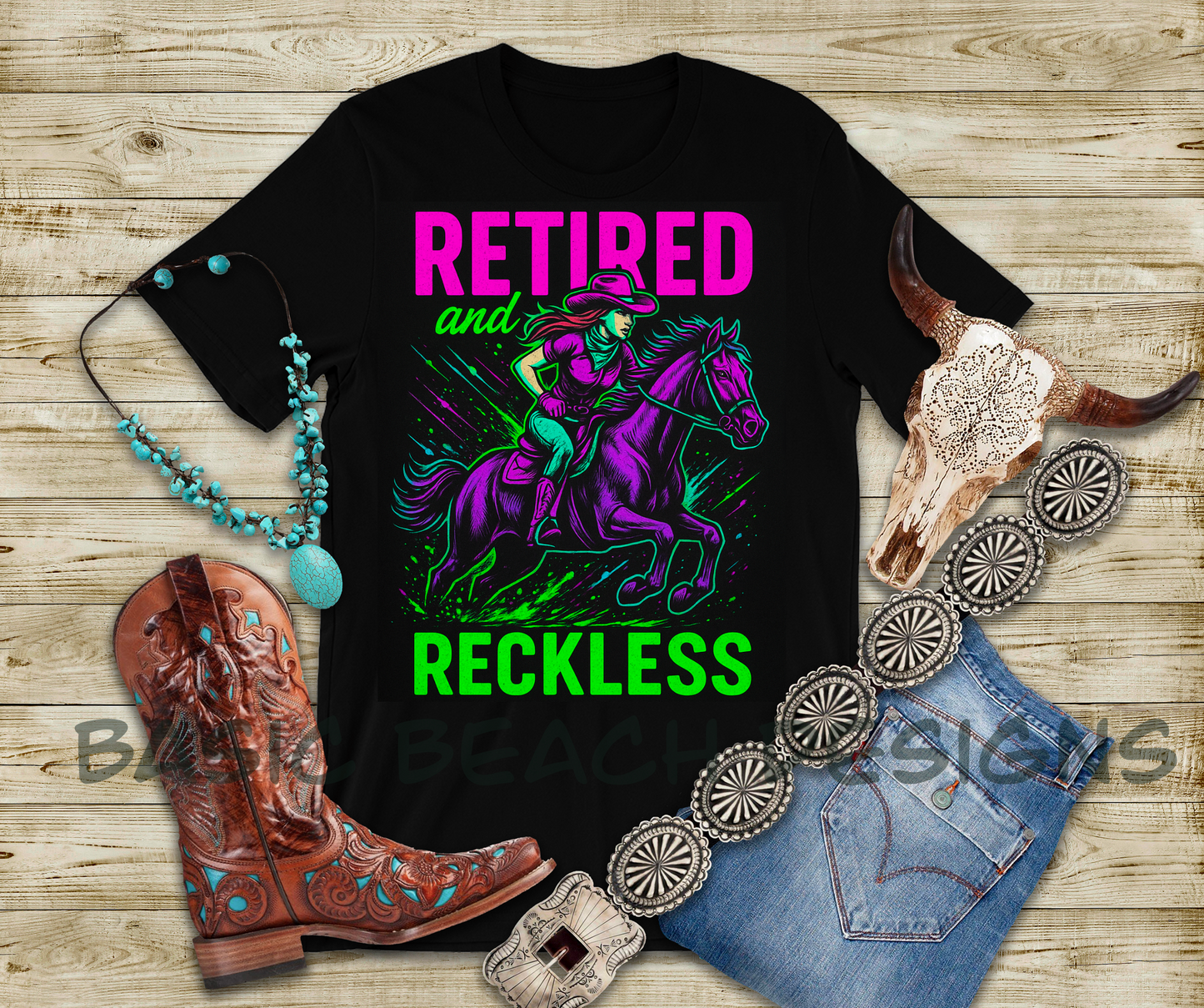 Retired and Reckless Barrel Racing Shirt