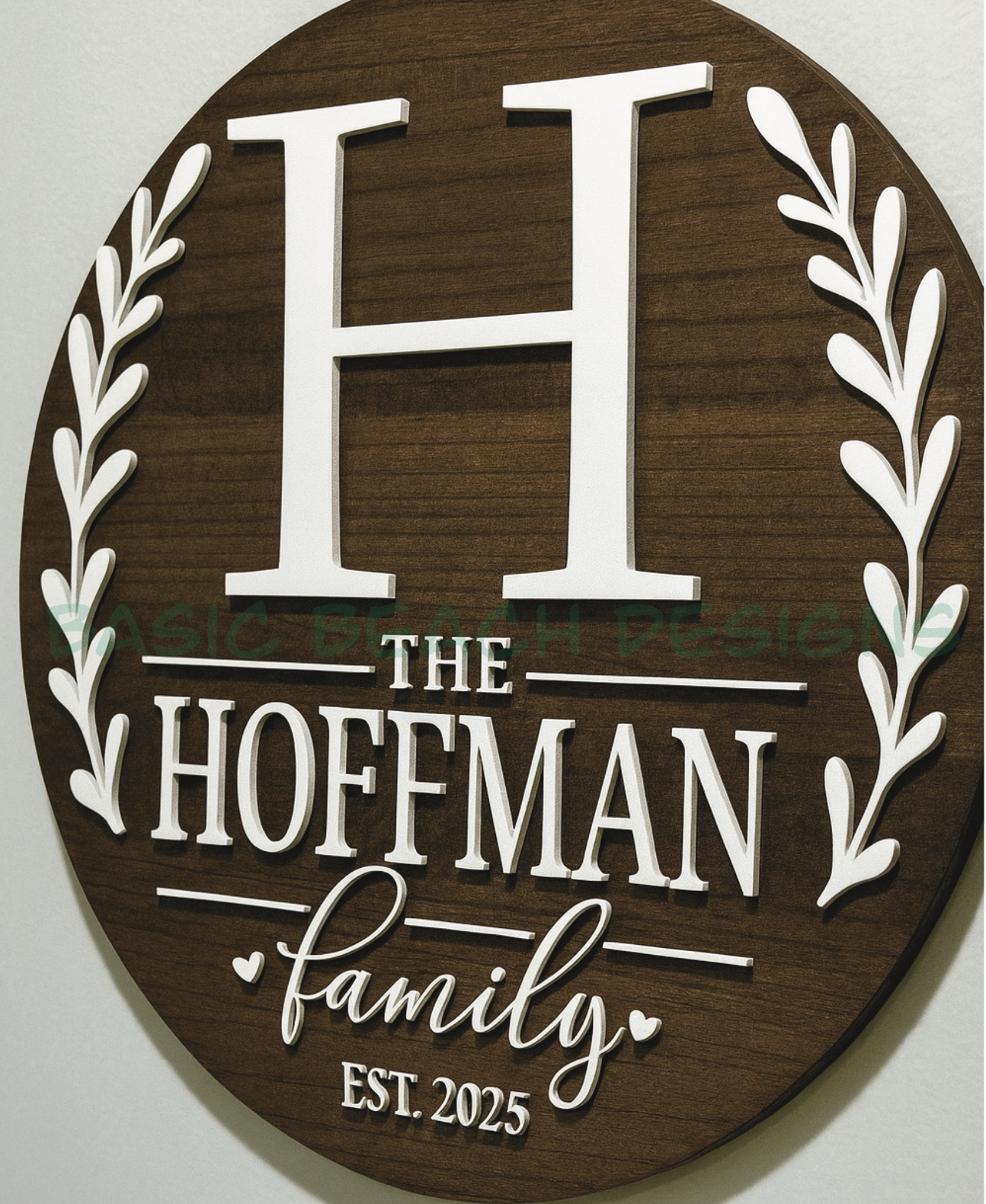 Personalized Layered Family Name Sign