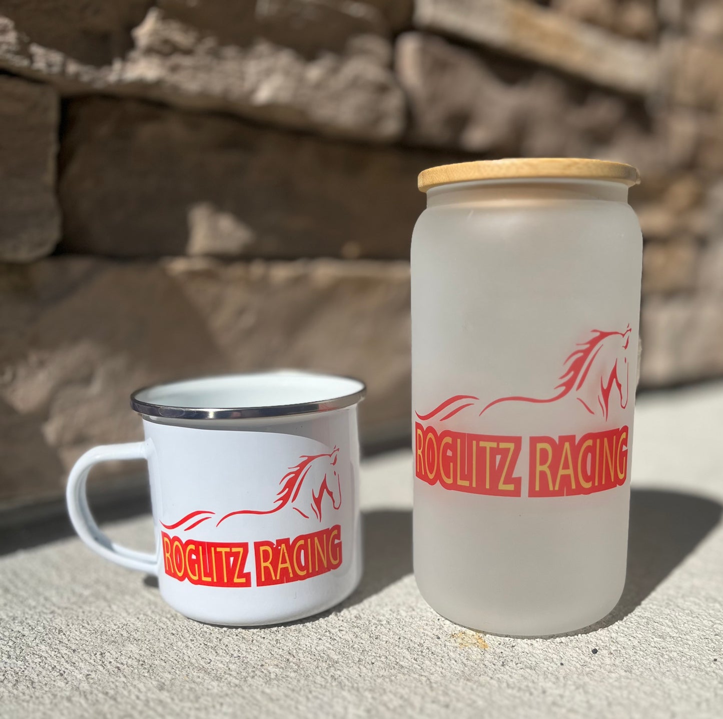 Custom glass tumbler