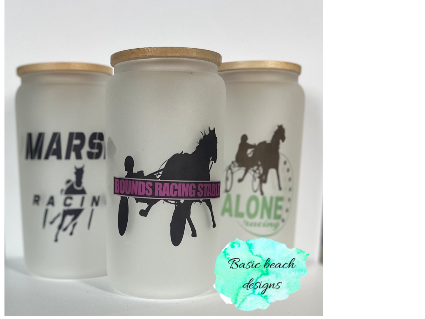 Custom glass tumbler