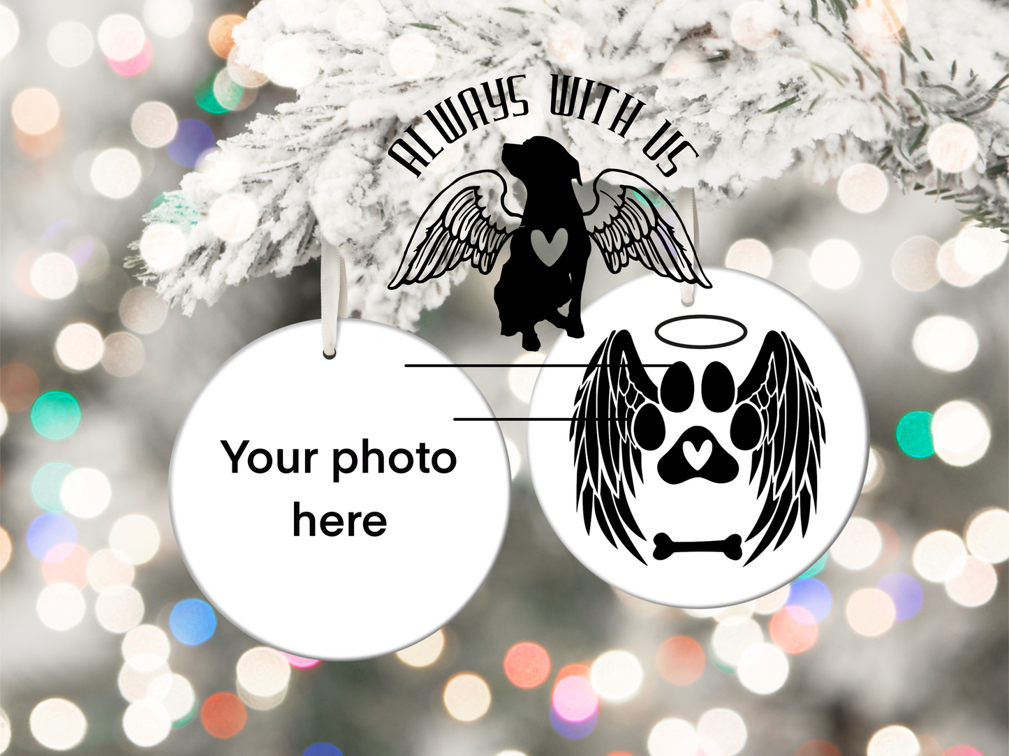 Dog memorial ornament