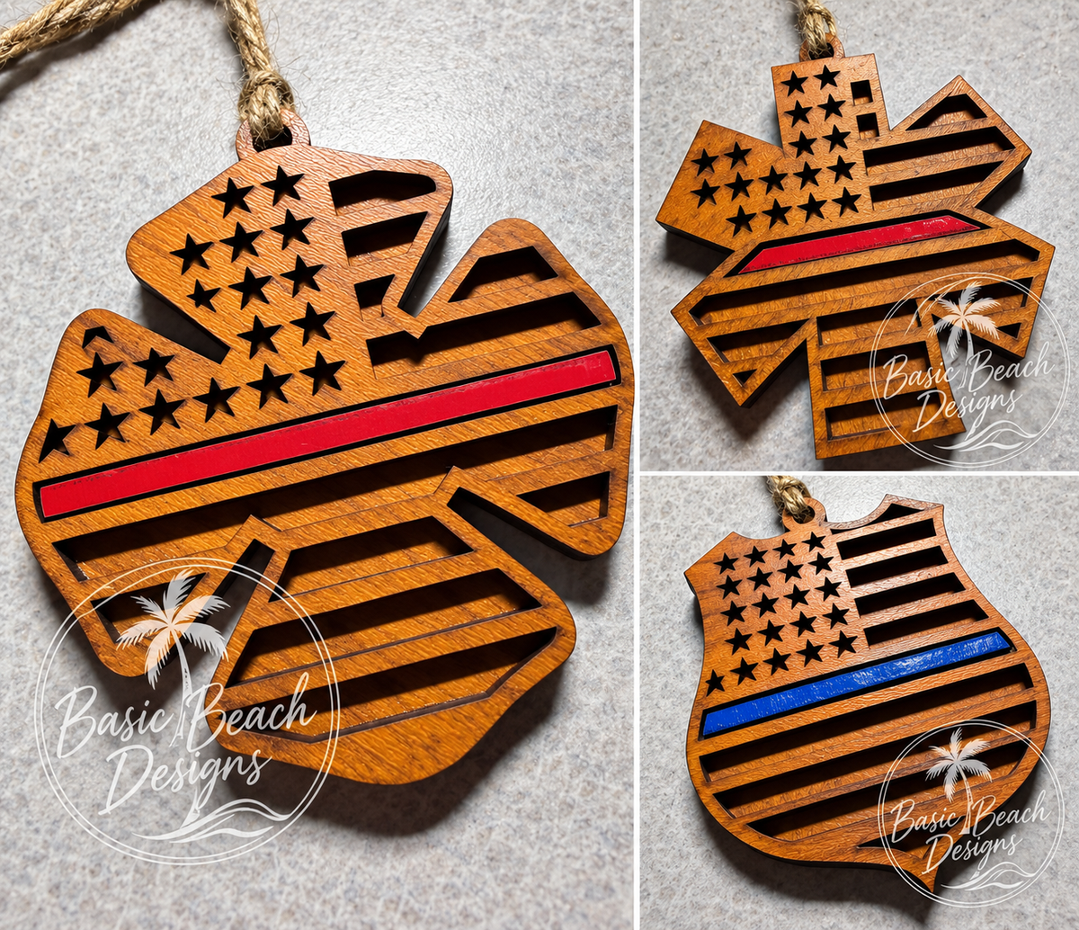First Responder Layered Ornaments