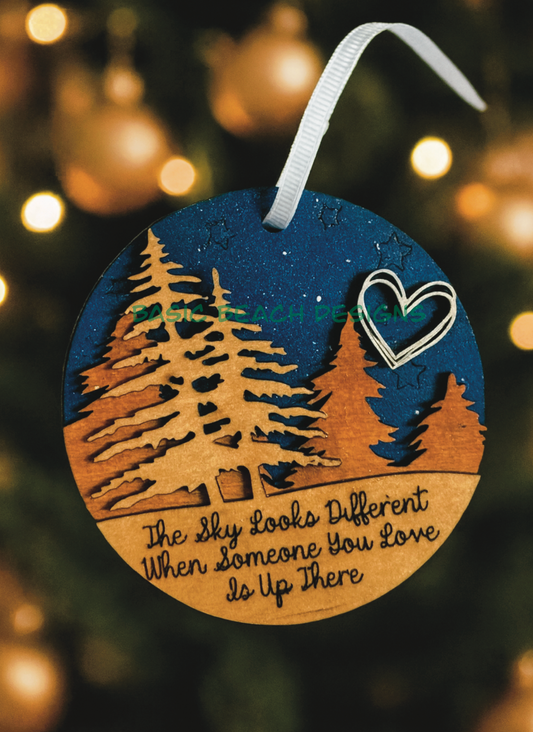 Memorial ornament- “The sky looks different”