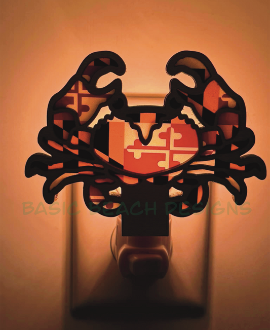 Maryland Crab Nightlight – Warm Coastal Glow