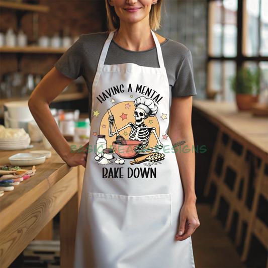 Having a Mental Bake Down – Funny Skeleton Baking Apron
