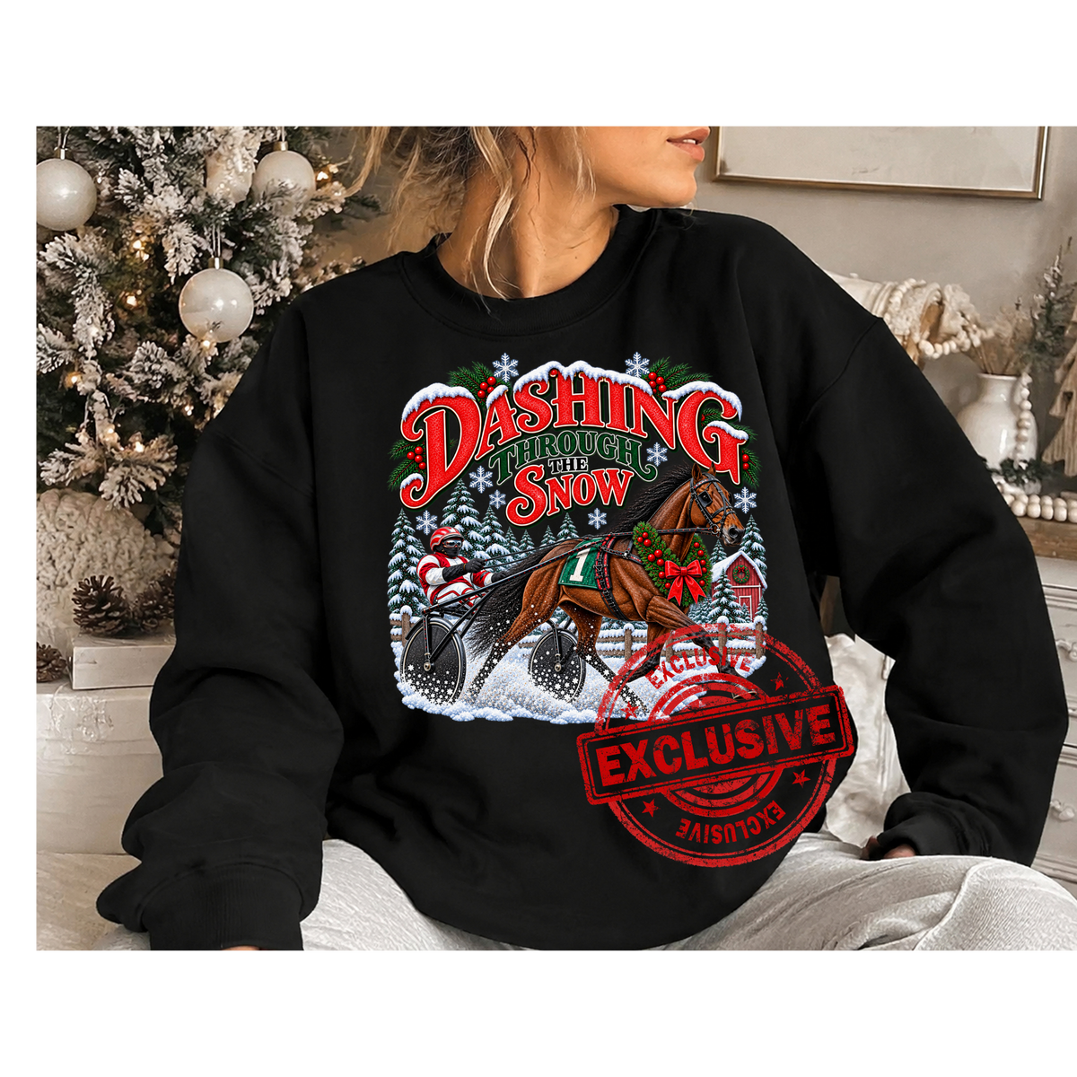 Dashing Through the Snow Crewneck/Hooded Sweatshirt