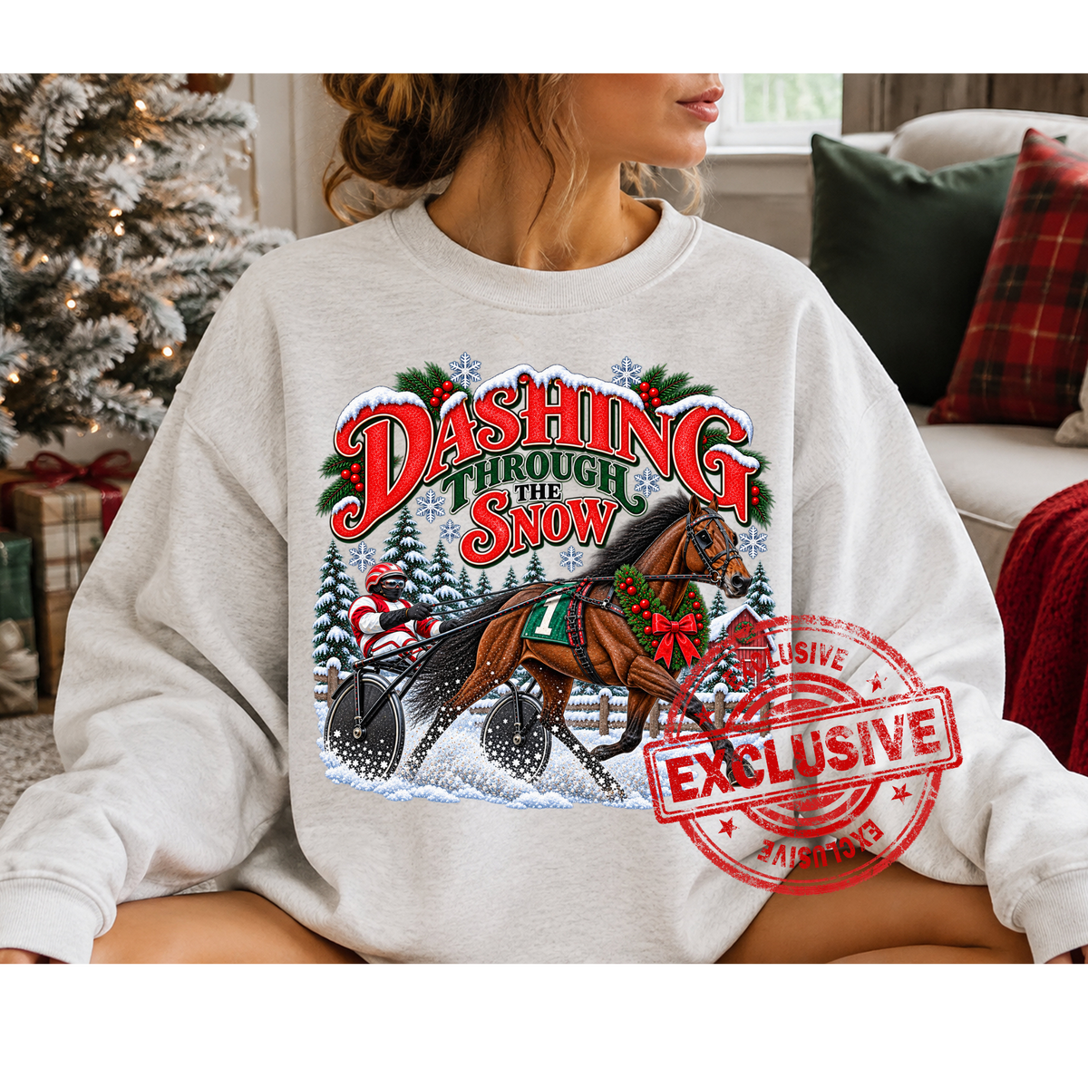Dashing Through the Snow Crewneck/Hooded Sweatshirt