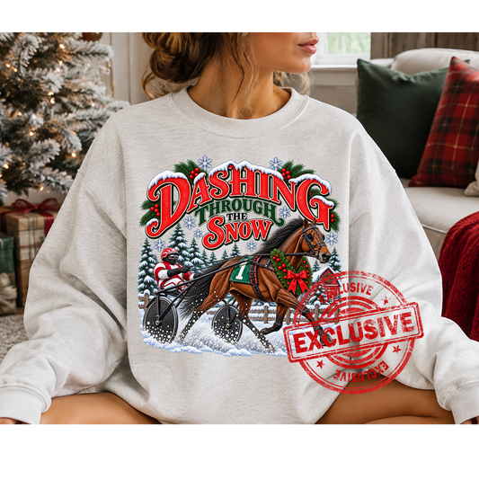 Dashing Through the Snow Crewneck/Hooded Sweatshirt