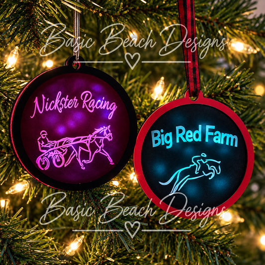 Custom Light-Up Logo Ornament