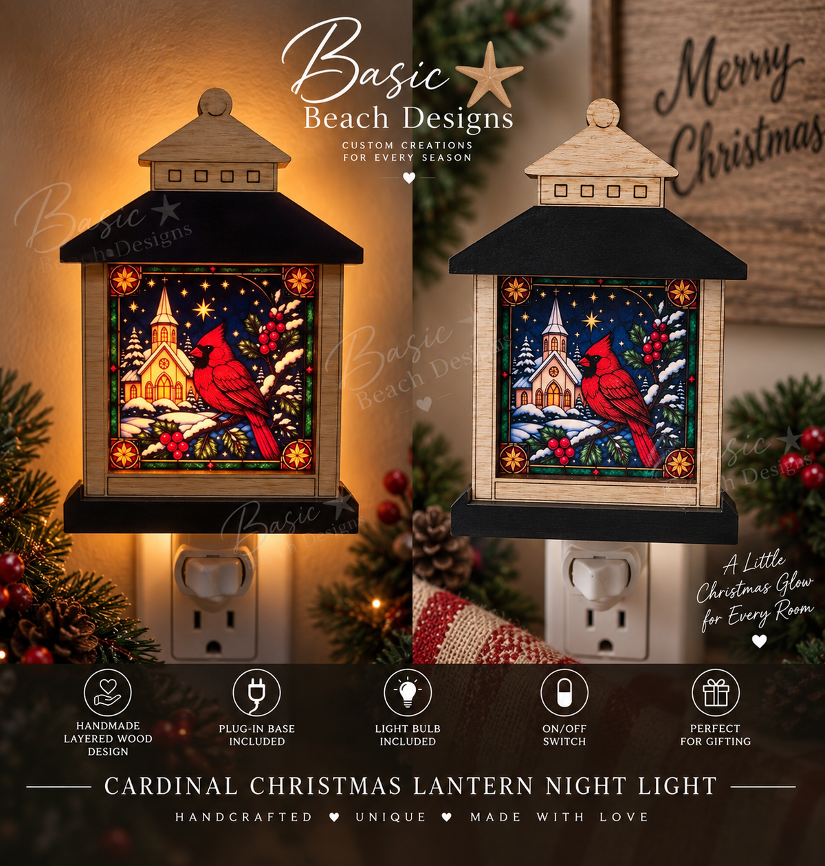 Christmas Lantern Plug-In Night Light