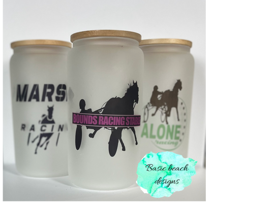 Custom glass tumbler