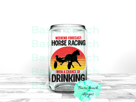 Weekend forecast glass tumbler