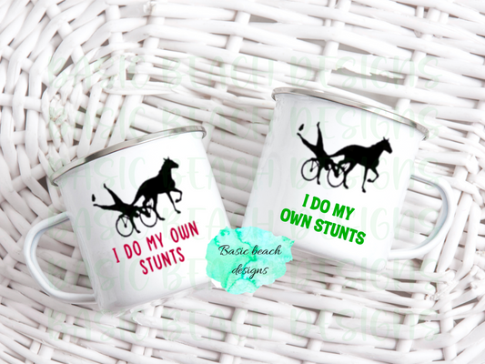 I DO MY OWN STUNTS coffee mug