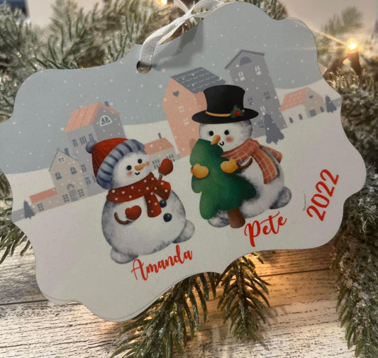 Snowman family  ornaments